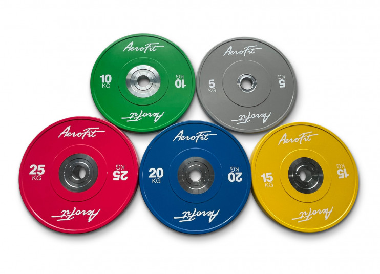 Aerofit AFBDC 15кг Бамперные диски для кроссфита, цветные
