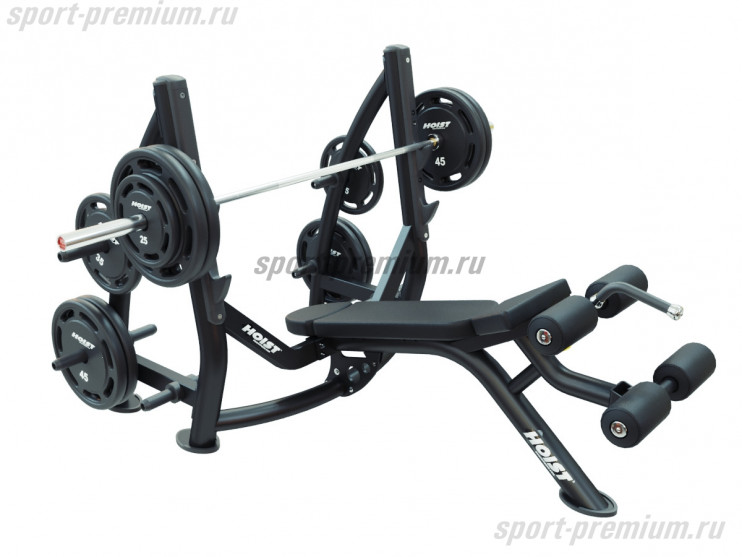 HOIST CF-3177 Олимпийская скамья с обр. наклоном и держ.