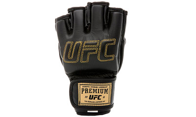 UFC Премиальные MMA тренировочные перчатки 6 унций чёрные S/M