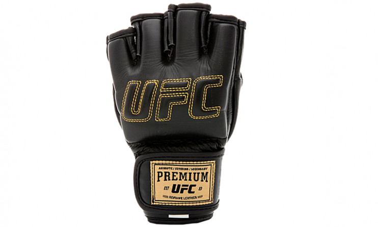 UFC Премиальные MMA тренировочные перчатки 6 унций чёрные S/M
