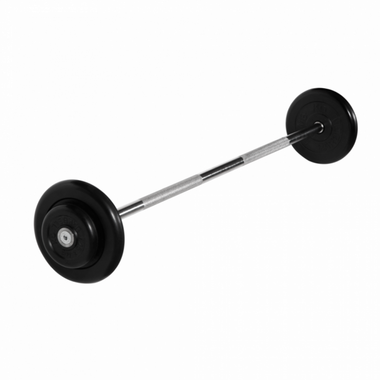 Штанга неразборная с черными дисками MB Barbell 17,5 кг