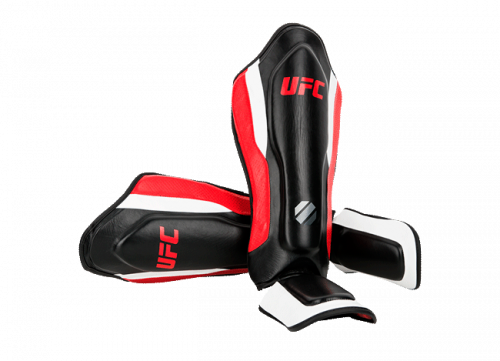UFC Защита голени с защитой подъема стопы черная - L/XL