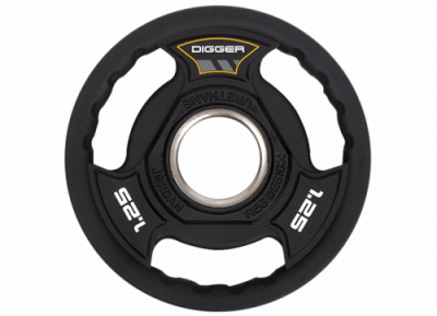 Диск олимпийский полиуретановый 3-х хватовый 1,25кг Hasttings Digger HD51C3A-1,25