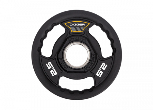 Диск олимпийский полиуретановый 3-х хватовый 2,5кг Hasttings Digger HD51C3A-2,5