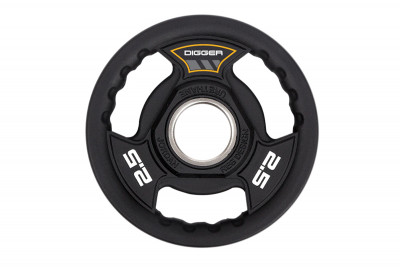 Диск олимпийский полиуретановый 3-х хватовый 2,5кг Hasttings Digger HD51C3A-2,5