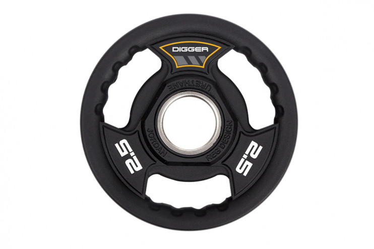 Диск олимпийский полиуретановый 3-х хватовый 2,5кг Hasttings Digger HD51C3A-2,5