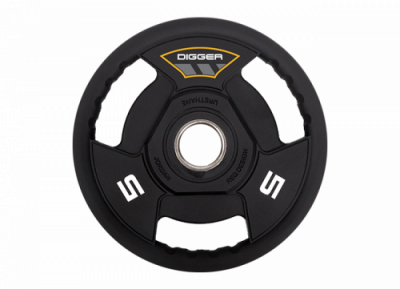 Диск олимпийский полиуретановый 3-х хватовый 5кг Hasttings Digger HD51C3A-5