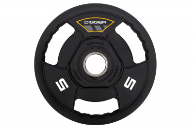 Диск олимпийский полиуретановый 3-х хватовый 5кг Hasttings Digger HD51C3A-5