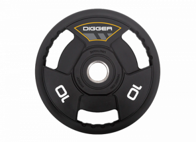 Диск олимпийский полиуретановый 3-х хватовый 10кг Hasttings Digger HD51C3A-10