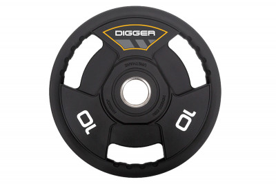Диск олимпийский полиуретановый 3-х хватовый 10кг Hasttings Digger HD51C3A-10