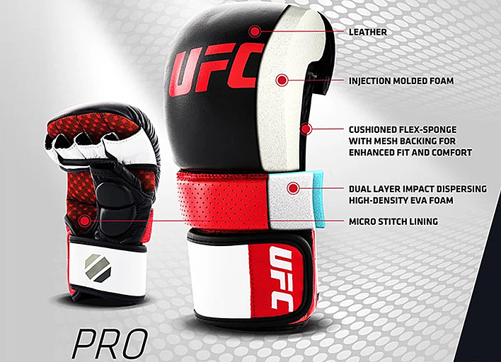UFC PRO Перчатки для спарринга черные L/XL