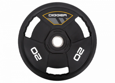 Диск олимпийский полиуретановый 3-х хватовый 20кг Hasttings Digger HD51C3A-20