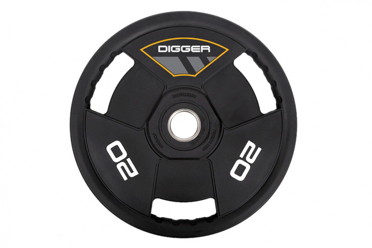 Диск олимпийский полиуретановый 3-х хватовый 20кг Hasttings Digger HD51C3A-20