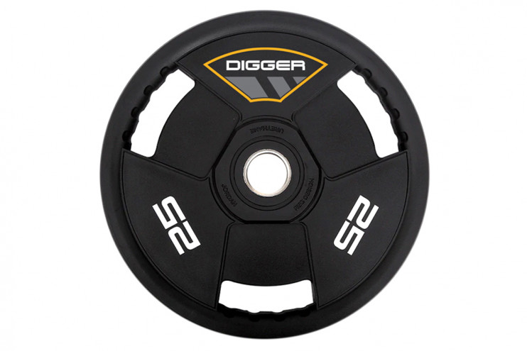 Диск олимпийский полиуретановый 3-х хватовый 25кг Hasttings Digger HD51C3A-25
