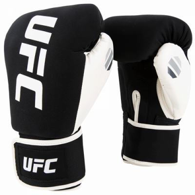 UFC Перчатки для бокса и ММА черные/белые - REG